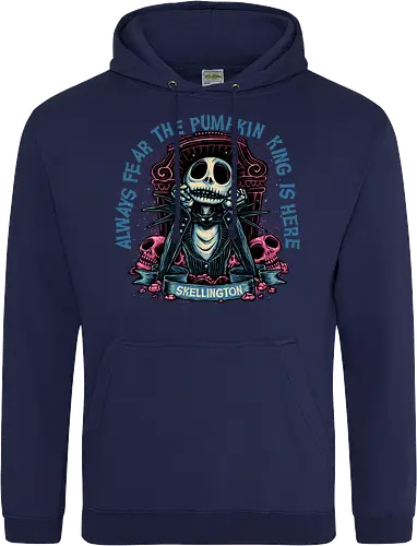 The pumpkin king is here - Movie, animated, animation, horror, Halloween, pumpkin, skeleton, character, fantasy - Standard Hoodie