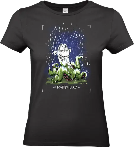 Rainy Day - Krake, Oktopus, Regen, Herbst, Monsta, Monster - Standard T-Shirt (Frauen)