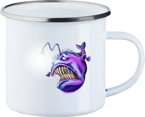 Monsta der Tiefe (Tiefseeangler) - Emailletasse
