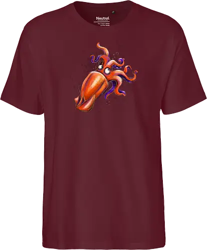 Calamaro unfrittiert - Monsta, Monster, Calamari, Meer, Fisch, Tintenfisch - Fairtrade T-Shirt