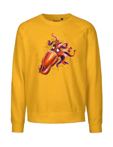 Calamaro unfrittiert - Monsta, Monster, Calamari, Meer, Fisch, Tintenfisch - Fairtrade Sweatshirt