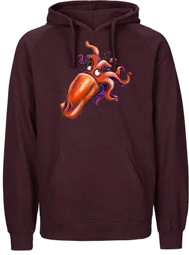 Calamaro unfrittiert - Monsta, Monster, Calamari, Meer, Fisch, Tintenfisch - Fairtrade Hoodie