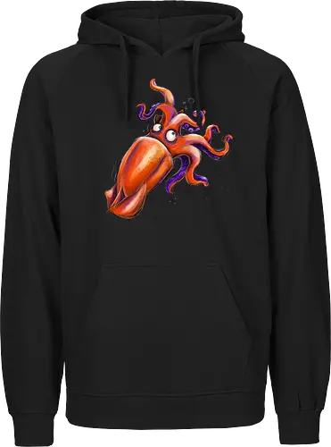 Calamaro unfrittiert - Monsta, Monster, Calamari, Meer, Fisch, Tintenfisch - Fairtrade Hoodie