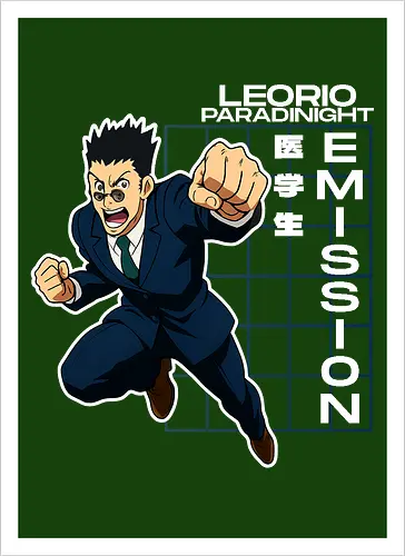 Leorio Paradinight - Hunter X Hunter - hxh, leorio, hunter x hunter, anime gift, jjk, jujutsu, anime, leorio paradinight - Kunstdruck