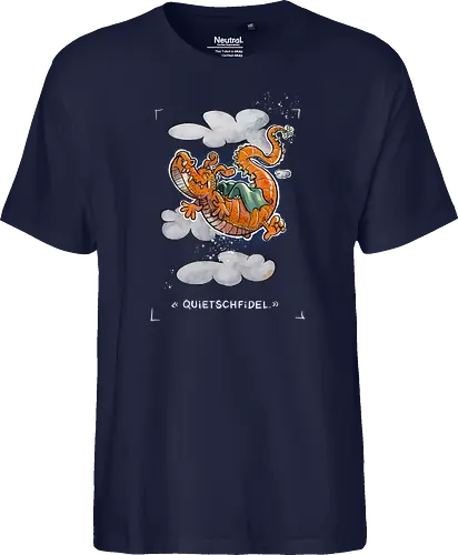 Quietschfidel. - Drache, Monsta, Monster, lustig, Cartoon - Fairtrade T-Shirt