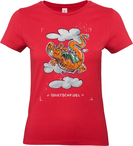 Quietschfidel. - Drache, Monsta, Monster, lustig, Cartoon - Standard T-Shirt (Frauen)