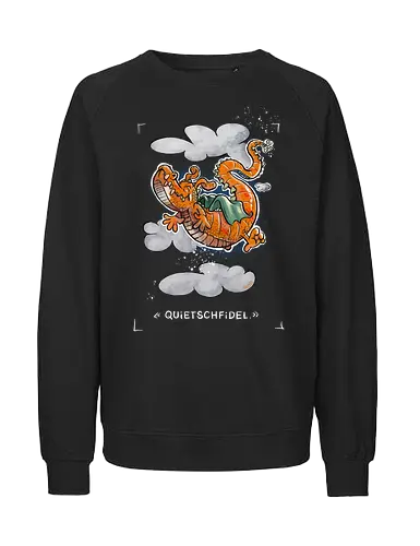 Quietschfidel. - Drache, Monsta, Monster, lustig, Cartoon - Fairtrade Sweatshirt