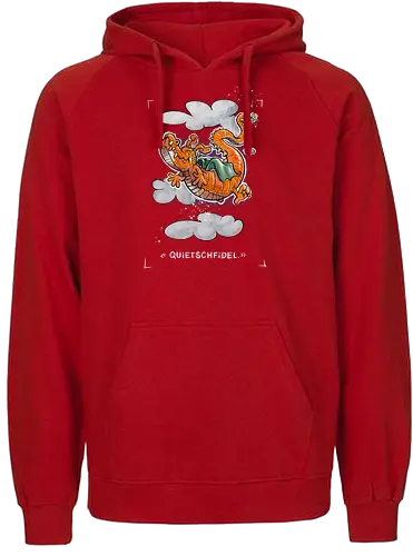Quietschfidel. - Drache, Monsta, Monster, lustig, Cartoon - Fairtrade Hoodie