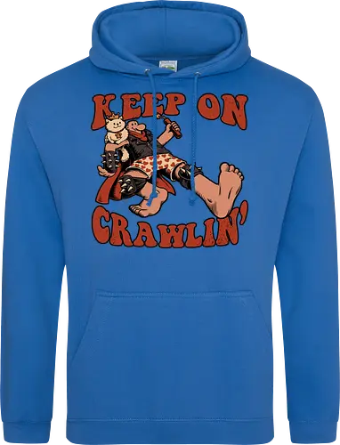 Keep on Crawlin' - Nerd, Geek, Fantasy, Adventure, Rpg, Litrpg, Book, Books, Bookworm, Science Fantasy, Science Fiction, Scifi, Cat, Pet, Donut, Funny, Post-apocalyptic, Apocalypse, Post Apocalyptic, Apocalyptic Cats, Postapocalypse, Post-apocalypse, Poster, Keep On - Standard Hoodie