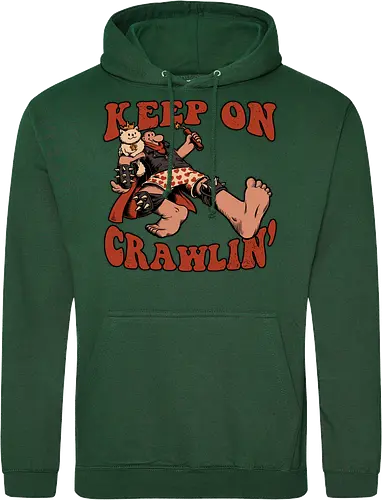 Keep on Crawlin' - Nerd, Geek, Fantasy, Adventure, Rpg, Litrpg, Book, Books, Bookworm, Science Fantasy, Science Fiction, Scifi, Cat, Pet, Donut, Funny, Post-apocalyptic, Apocalypse, Post Apocalyptic, Apocalyptic Cats, Postapocalypse, Post-apocalypse, Poster, Keep On - Standard Hoodie