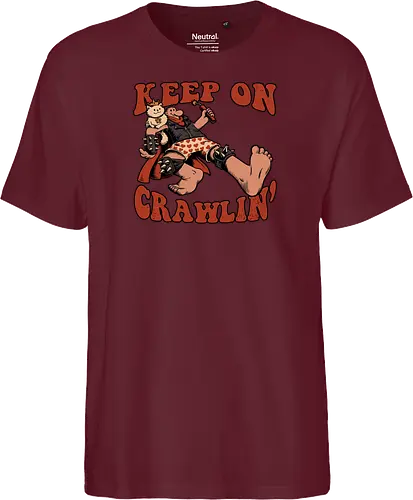 Keep on Crawlin' - Nerd, Geek, Fantasy, Adventure, Rpg, Litrpg, Book, Books, Bookworm, Science Fantasy, Science Fiction, Scifi, Cat, Pet, Donut, Funny, Post-apocalyptic, Apocalypse, Post Apocalyptic, Apocalyptic Cats, Postapocalypse, Post-apocalypse, Poster, Keep On - Fairtrade T-Shirt