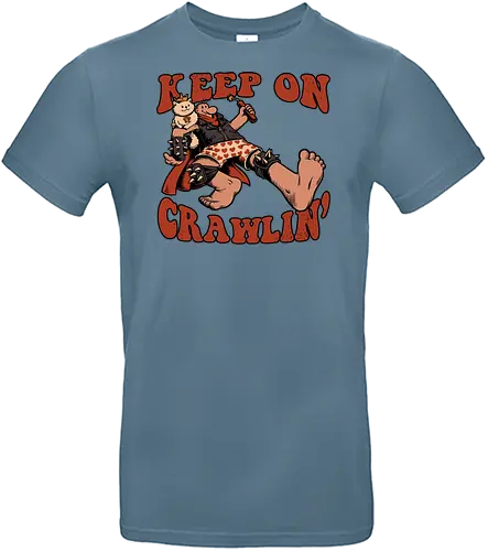 Keep on Crawlin' - Nerd, Geek, Fantasy, Adventure, Rpg, Litrpg, Book, Books, Bookworm, Science Fantasy, Science Fiction, Scifi, Cat, Pet, Donut, Funny, Post-apocalyptic, Apocalypse, Post Apocalyptic, Apocalyptic Cats, Postapocalypse, Post-apocalypse, Poster, Keep On - Standard T-Shirt