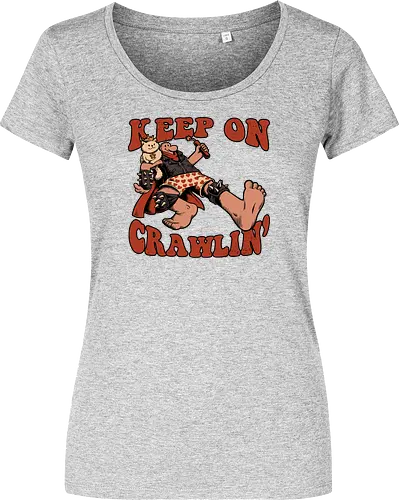 Keep on Crawlin' - Nerd, Geek, Fantasy, Adventure, Rpg, Litrpg, Book, Books, Bookworm, Science Fantasy, Science Fiction, Scifi, Cat, Pet, Donut, Funny, Post-apocalyptic, Apocalypse, Post Apocalyptic, Apocalyptic Cats, Postapocalypse, Post-apocalypse, Poster, Keep On - Damen T-Shirt
