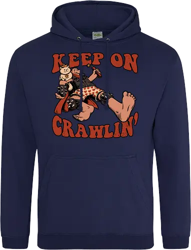 Keep on Crawlin' - Nerd, Geek, Fantasy, Adventure, Rpg, Litrpg, Book, Books, Bookworm, Science Fantasy, Science Fiction, Scifi, Cat, Pet, Donut, Funny, Post-apocalyptic, Apocalypse, Post Apocalyptic, Apocalyptic Cats, Postapocalypse, Post-apocalypse, Poster, Keep On - Standard Hoodie