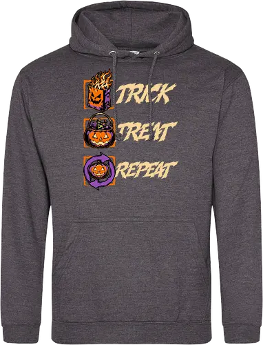 Halloween Trick Treat Repeat - Halloween, Halloween Humor, Halloween Design, Halloween Art, Halloween Aesthetic, Halloween Vibes, Funny Halloween, Halloween Pumpkin, Humor, Fun, Funny, Pumpkins, Pumpkin, Spooky Season, Spooky, Spooky Cute, Spooky Art, Spooky Vibes, Spooky Halloween, Spooky Humor, Creepy, Creepy Cute, Scary, Scary Cute, Candies, Candy, Jack O Lantern, Jack-o-lantern, Jack O Lantern Design, Fire, Bag, Trick Or Treat, Trick R Treat, Treats, Treat, Quote, Repeat - Standard Hoodie