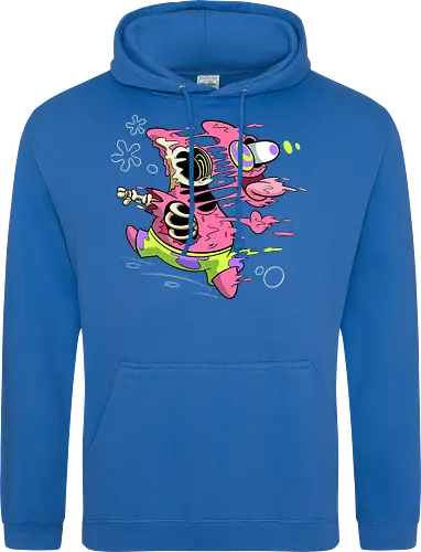 Freaky Stern - Psychedelische Chaos-Kreatur - freaky star, rosa kreatur, horror kunst, creepy cartoon, skelett kunst, body horror, patrick star, seltsame kreatur, dark cartoon, surreal art, Sponge, patrick horror, patrick freaky, patrick star fan art, spongebob horror, cartoon horror, creepy art, horror cartoon, skeleton art, seltsamer charakter, geek art, body horror, dark art, surreal art, creepy cartoon, patrick star art, geek art, pop culture, weird art, psychedelic art, creepy art, monster design, horror cartoon - Standard Hoodie