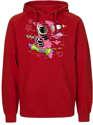 Freaky Stern - Psychedelische Chaos-Kreatur - freaky star, rosa kreatur, horror kunst, creepy cartoon, skelett kunst, body horror, patrick star, seltsame kreatur, dark cartoon, surreal art, Sponge, patrick horror, patrick freaky, patrick star fan art, spongebob horror, cartoon horror, creepy art, horror cartoon, skeleton art, seltsamer charakter, geek art, body horror, dark art, surreal art, creepy cartoon, patrick star art, geek art, pop culture, weird art, psychedelic art, creepy art, monster design, horror cartoon - Fairtrade Hoodie