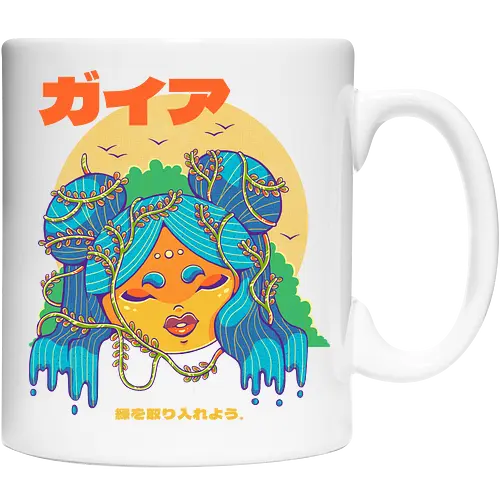 MOTHER NATURE - nature, earth, planet, green, gaia, mother nature, plants - Keramiktasse