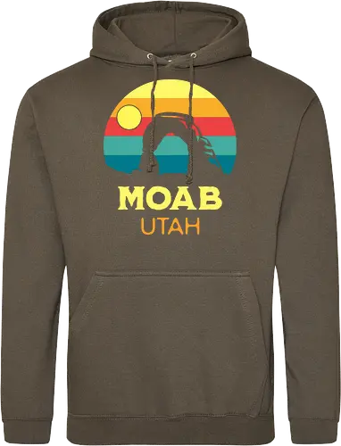 Moab Utah Wüsten Landschaft Sonnenuntergang Outdoor Abenteuer - Standard Hoodie