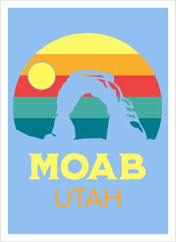 Moab Utah Wüsten Landschaft Sonnenuntergang Outdoor Abenteuer - Kunstdruck
