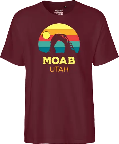 Moab Utah Wüsten Landschaft Sonnenuntergang Outdoor Abenteuer - Fairtrade T-Shirt