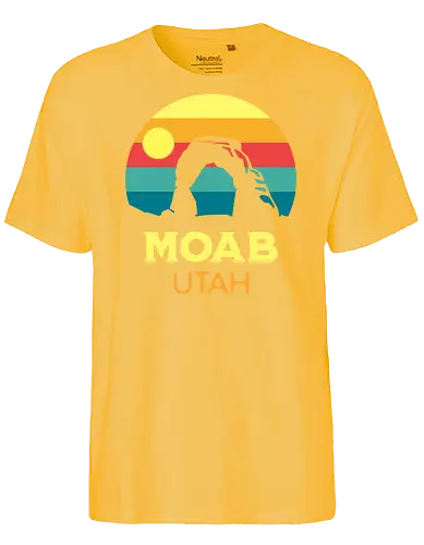 Moab Utah Wüsten Landschaft Sonnenuntergang Outdoor Abenteuer - Fairtrade T-Shirt