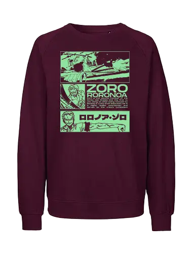 Zoro Roronoa - Straw Hat Pirates Swordman - one, piece, zoro, roronoa, anime, anime gift, jjk, pirate - Fairtrade Sweatshirt