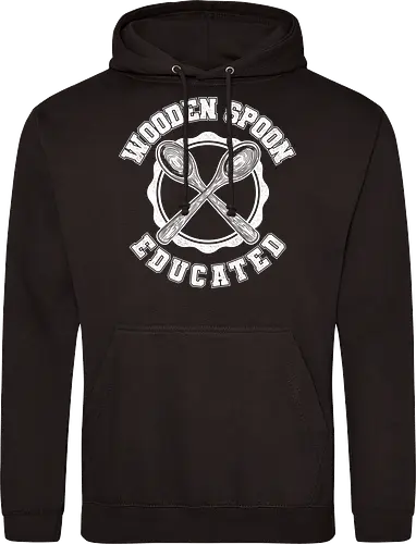 Wooden Spoon Educated - wooden spoon, 70s, 80s, 90s, childhood, funny, funny quote, humor, nostalgia, old school, retro, sarcasm, spoon, vintage, wooden spoon survivor - Standard Hoodie