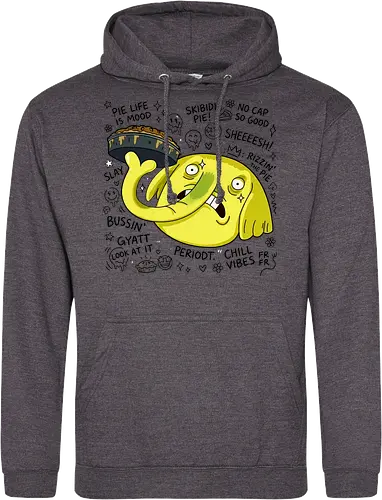 Eine Fliege hat meinen Apfelkuchen berührt – Cartoon - Cartoon, Tree Trunks, Apfelkuchen, Cartoon-Figur, gelber Elefant, schockierter Gesichtsausdruck, Land Ooo, Kuchen, Zeichentrickserie, verzweifeltes Gesicht - Standard Hoodie
