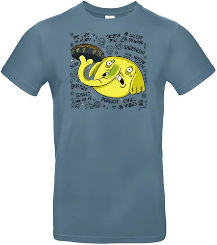 Eine Fliege hat meinen Apfelkuchen berührt – Cartoon - Cartoon, Tree Trunks, Apfelkuchen, Cartoon-Figur, gelber Elefant, schockierter Gesichtsausdruck, Land Ooo, Kuchen, Zeichentrickserie, verzweifeltes Gesicht - Standard T-Shirt