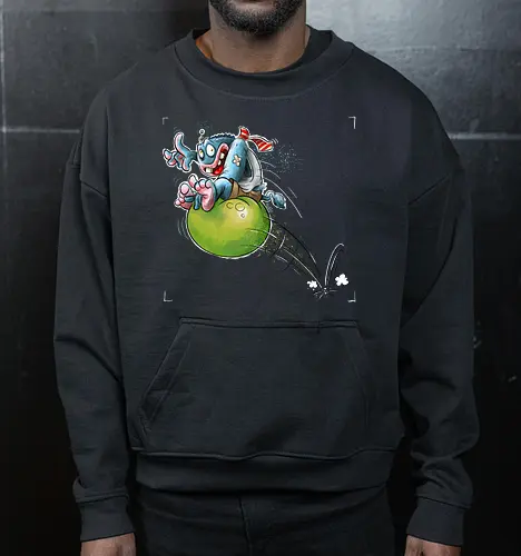 Hüpfball. - Monster, Monsta, Hüpfball - Cropped Sweatshirt