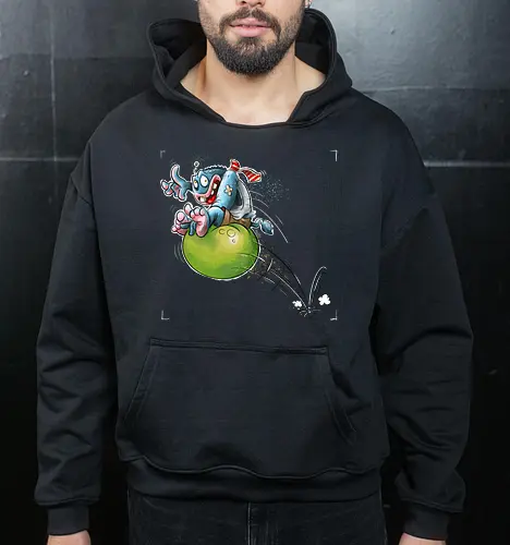 Hüpfball. - Monster, Monsta, Hüpfball - Cropped Hoodie