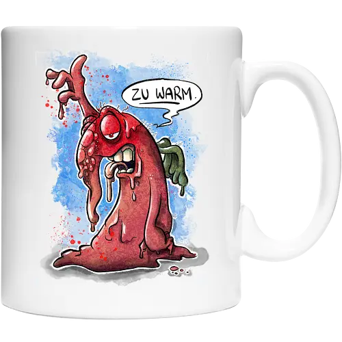 Zu warm. - Monsta, Monster, Hitze, Sommer, warm - Keramiktasse
