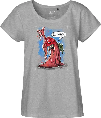 Zu warm. - Monsta, Monster, Hitze, Sommer, warm - Fairtrade Girl Shirt