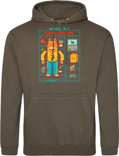 MODEL KIT: ADULTHOOD - model kit, millennials, retro, vintage, gamer, adulthood - Standard Hoodie