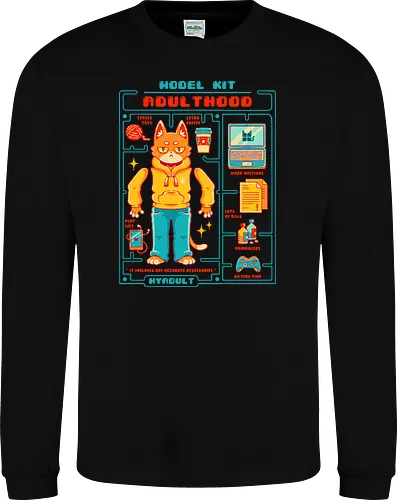 MODEL KIT: ADULTHOOD - model kit, millennials, retro, vintage, gamer, adulthood - Sweatshirt
