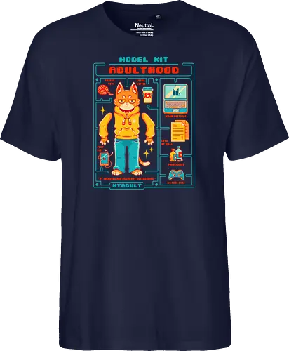 MODEL KIT: ADULTHOOD - model kit, millennials, retro, vintage, gamer, adulthood - Fairtrade T-Shirt
