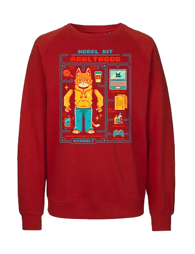 MODEL KIT: ADULTHOOD - model kit, millennials, retro, vintage, gamer, adulthood - Fairtrade Sweatshirt