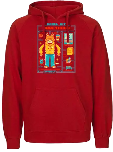 MODEL KIT: ADULTHOOD - model kit, millennials, retro, vintage, gamer, adulthood - Fairtrade Hoodie