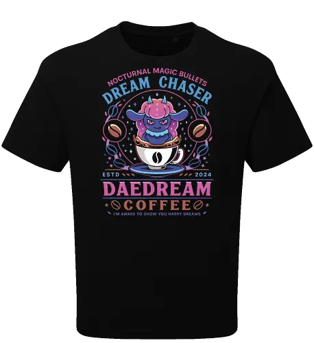 Daedream Dark Element Coffee - Pal, pal world, daedream, dark element, depresso, gaming, video game, gamer, survival, crafting, farming, monsters, coffee, lamball, adventure - Oversize T-Shirt