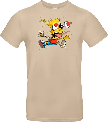 Freaky Junge - Kreatur des Chaos - freaky boy, gelbe kreatur, horror kunst, creepy cartoon, skelett kunst, body horror, seltsame kreatur, dark cartoon, surreal art, creepy art, monster design, horror cartoon, seltsamer charakter, schwarzer humor, geek art - Standard T-Shirt