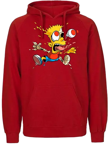 Freaky Junge - Kreatur des Chaos - freaky boy, gelbe kreatur, horror kunst, creepy cartoon, skelett kunst, body horror, seltsame kreatur, dark cartoon, surreal art, creepy art, monster design, horror cartoon, seltsamer charakter, schwarzer humor, geek art - Fairtrade Hoodie
