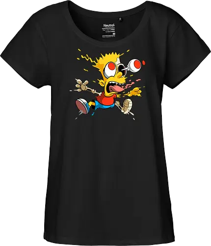 Freaky Junge - Kreatur des Chaos - freaky boy, gelbe kreatur, horror kunst, creepy cartoon, skelett kunst, body horror, seltsame kreatur, dark cartoon, surreal art, creepy art, monster design, horror cartoon, seltsamer charakter, schwarzer humor, geek art - Fairtrade Girl Shirt