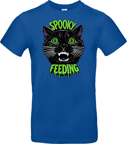 Spooky But Make It Feeding – Lustige Halloween Katze - Halloween, Katze, schwarze Katze, Spooky, lustig, Füttern, Katzenhumor, grün, Kürbis, Fledermaus, Grusel, Gothic, Herbst, Katzenfan, Halloween Katze - Standard T-Shirt