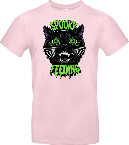 Spooky But Make It Feeding – Lustige Halloween Katze - Halloween, Katze, schwarze Katze, Spooky, lustig, Füttern, Katzenhumor, grün, Kürbis, Fledermaus, Grusel, Gothic, Herbst, Katzenfan, Halloween Katze - Standard T-Shirt