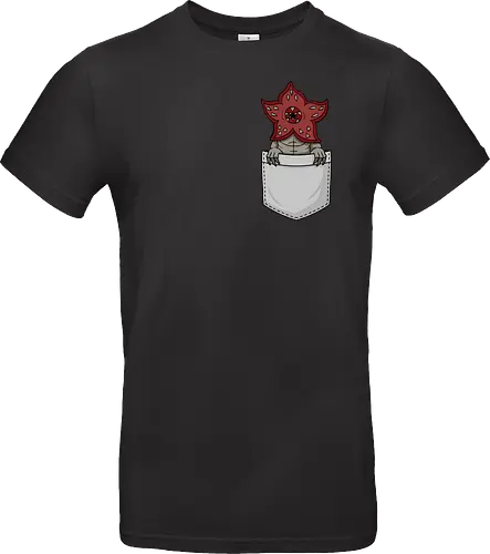The Pocket Down - funny, Strange, tv series, demogorgon, 80s, 90s, TV, pocket shirt, eleven, hawkins, vecna, upside down - Standard T-Shirt