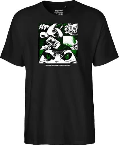 return of catvengers  - cat, meow, kitty, fun, avenger, drdoom, doomsday, cartoon, fantastic, hoomanlover, catlover - Fairtrade T-Shirt
