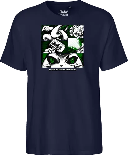 return of catvengers  - cat, meow, kitty, fun, avenger, drdoom, doomsday, cartoon, fantastic, hoomanlover, catlover - Fairtrade T-Shirt