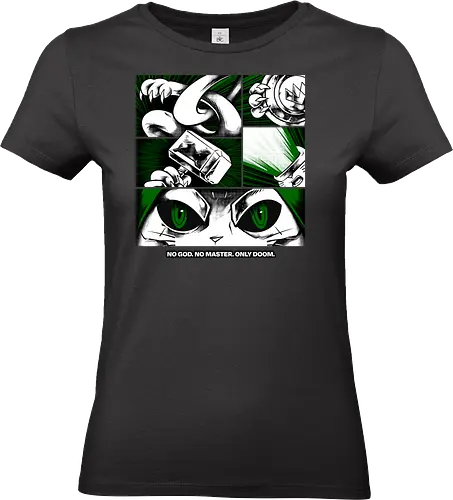 return of catvengers  - cat, meow, kitty, fun, avenger, drdoom, doomsday, cartoon, fantastic, hoomanlover, catlover - Standard T-Shirt (Frauen)