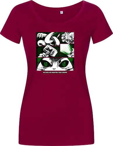 return of catvengers  - cat, meow, kitty, fun, avenger, drdoom, doomsday, cartoon, fantastic, hoomanlover, catlover - Damen T-Shirt